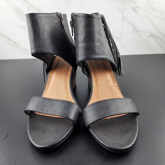 *CLEARANCE Rampage Wollie Fringe Black Wedges - Picture 2 of 8